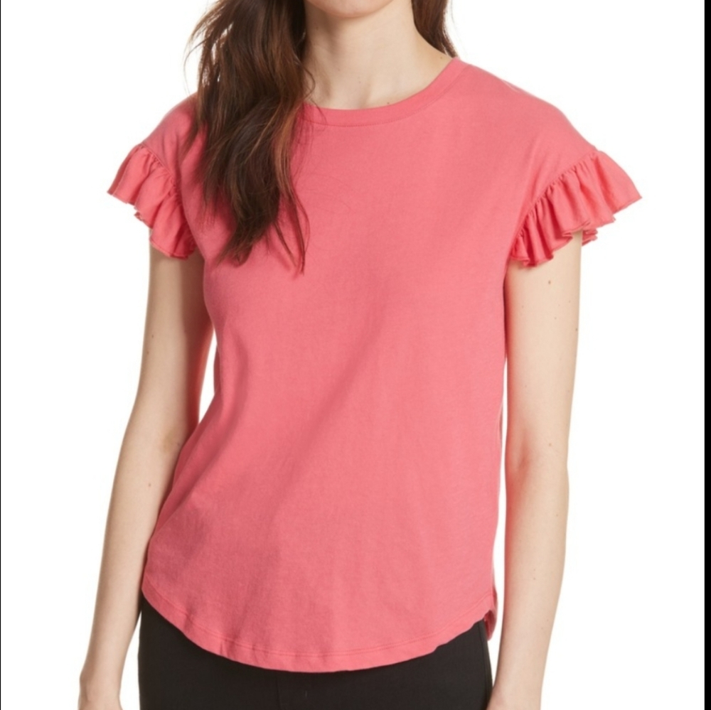 NWT Kate Spade Broome Street Ruffle Tee